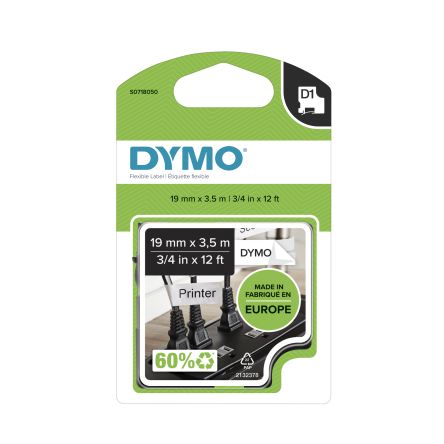 Dymo Rhino Beschriftungsband Schwarz Für 360, 420P, 450 DUO, 500TS, Mobile Labeler Auf Weiß