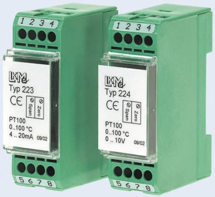 LKMelectronic LKM 223 Temperature Transmitter PT100 Input, 24 V, -25 To +85 °C