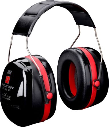 3M PELTOR Optime III Schwarz, Rot Kopfbügel Gehörschutz, 34dB, 285g,, CE, EN 352-1