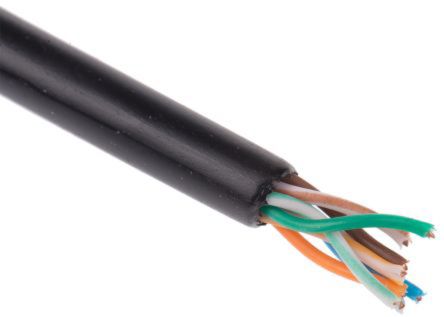 Brad From Molex Cable Ethernet Cat5e F/UTP De Color Negro, Long. 100m, Funda De Poliuretano (PUR)