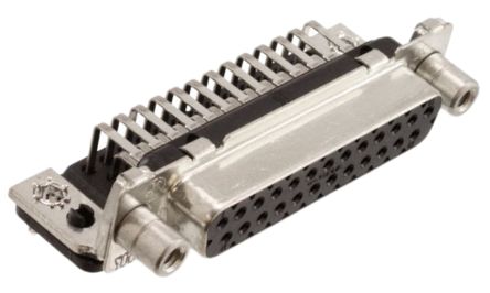 TE Connectivity Amplimite HD-20 Sub-D Steckverbinder B Buchse Abgewinkelt, 25-polig / Raster 2.74mm, Durchsteckmontage