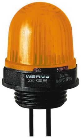 Werma Indicador Luminoso Serie EM 230, Efecto Constante, LED, Amarillo, Alim. 24 V Dc