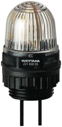 Werma Balise Fixe à LED Claire Série EM 231, 24 V C.c.