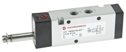 Norgren 气动电磁阀, V61系列, G 1/4接口, 1300L/min, 5/2通道