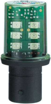 Schneider Electric LED-Lampe 120 V Ac, BA15d Sockel Grün, Leuchte, LED