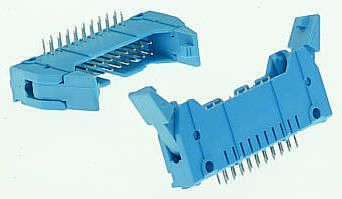 TE Connectivity AMP-LATCH Leiterplatten-Stiftleiste Gerade, 40-polig / 2-reihig, Raster 2.54mm, Kabel-Platine,