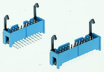 TE Connectivity AMP-LATCH Leiterplatten-Stiftleiste Gerade, 50-polig / 2-reihig, Raster 2.54mm, Kabel-Platine,