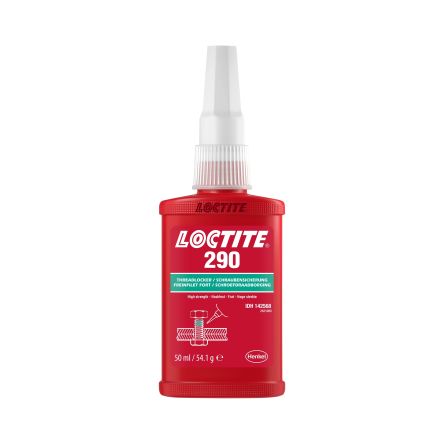 Henkel Fijador De Roscas Loctite 290 De Color Verde, Botella De 50 Ml, Cura 3 H.