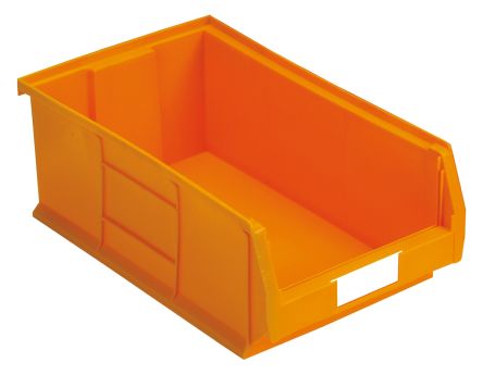 RS PRO 零件盒, 315mm宽 x 200mm高 x 510mm深, 聚丙烯 (PP)盒, 橙色