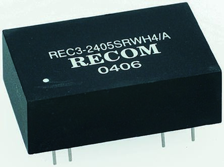Recom REC3 DC/DC-Wandler 3W 24 V Dc IN, ±5V Dc OUT / ±300mA 6kV Dc Isoliert