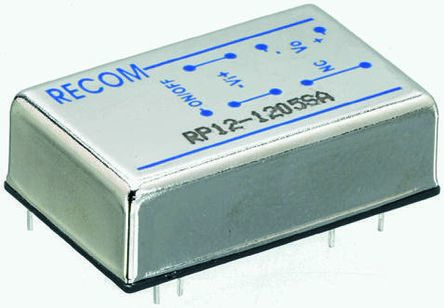 Recom RP12-A DC/DC-Wandler 12W 24 V Dc IN, ±15V Dc OUT / ±400mA 1.6kV Dc Isoliert