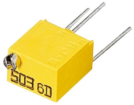 Nidec Components RJ-5 14-Gang THT Trimmer-Potentiometer, Einstellung Von Oben, 100kΩ, ±10%, 0.25W, Pin, L. 6mm