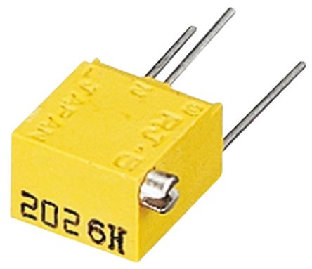 Nidec Components Potentiomètre Trimmer Copal Electronics Série RJ-5 50kΩ Traversant 14 Tours Réglage Sur Le Côté