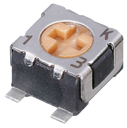 Nidec Components Copal ST-32 1-Gang SMD Trimmer-Potentiometer, Einstellung Von Oben, 2kΩ, ±20%, 0.125W, Gullwing, L. 3.4mm