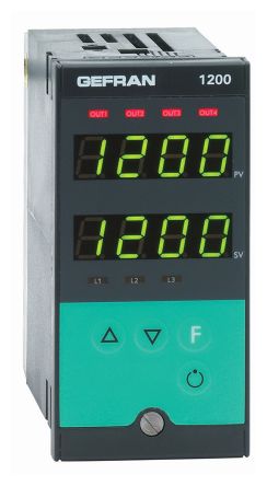 Gefran 1200 PID Temperaturregler, 2 X Relais Ausgang, 100 V Ac, 240 V Ac, 96 X 48mm