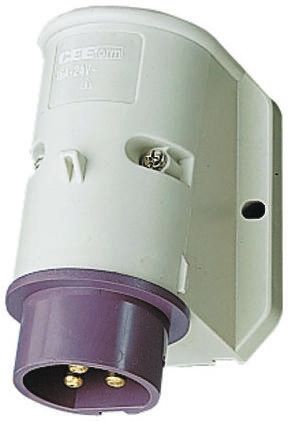 MENNEKES Leistungssteckverbinder Stecker Violett 2P, 20 → 25 V / 16A, Wandmontage IP44