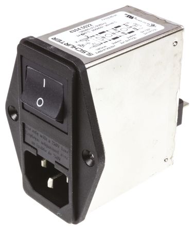 Schurter Connecteur IEC Filtré Mâle, 6A, 250 V C.a., Montage Panneau