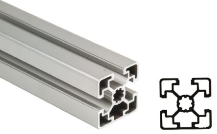 Bosch Rexroth Silver Aluminium Profile Strut, 45 X 45 Mm, 10mm Groove, 1000mm Length