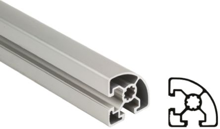 Bosch Rexroth Silver Aluminium Profile Strut, 45 X 45 Mm, 10mm Groove, 1000mm Length