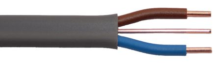 Prysmian Netzkabel, 2+E-adrig Typ Zwillings- Und Massekabel Grau X 6 Mm² /Ø 6.8 X 13.1mm 47 A, 50m, 240 V, PVC