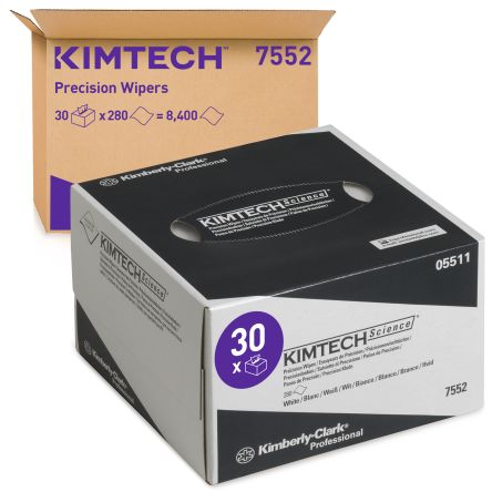 Kimberly Clark KIMTECH Science Reinraumtücher, 1 Lagig, Weiß, 210 X 110mm, 280 Tücher Pro Packung