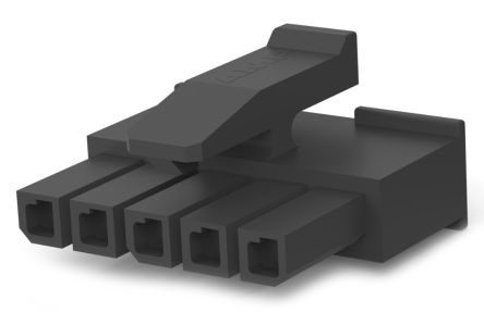 TE Connectivity Micro MATE-N-LOK Steckverbindergehäuse Buchse 3mm, 5-polig / 1-reihig Gerade, Kabelmontage Für