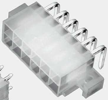 TE Connectivity VAL-U-LOK Leiterplatten-Stiftleiste Gewinkelt, 12-polig / 2-reihig, Raster 4.2mm, Kabel-Platine,