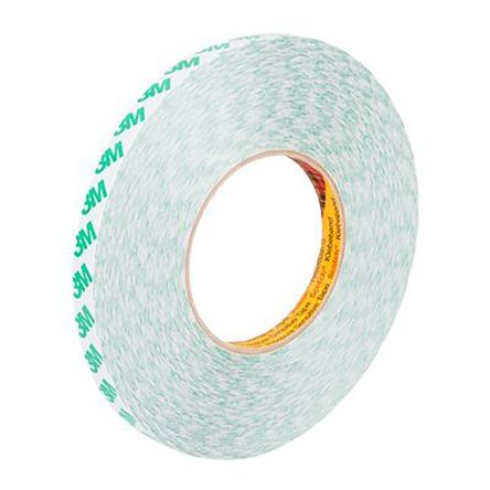 3M 9087 White Double Sided Plastic Tape, 0.26mm Thick, 5.2 N/cm, PVC  Backing, 50mm x 50m