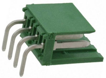 TE Connectivity AMPMODU MOD I Leiterplatten-Stiftleiste Gewinkelt, 4-polig / 1-reihig, Raster 3.96mm, Platine-Platine,
