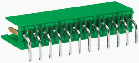 TE Connectivity AMPMODU MOD I Leiterplatten-Stiftleiste Gewinkelt, 10-polig / 1-reihig, Raster 3.96mm, Platine-Platine,