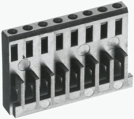 TE Connectivity AMPMODU MOD IV Steckverbindergehäuse Buchse 2.54mm, 8-polig / 2-reihig Gerade, Kabelmontage Für