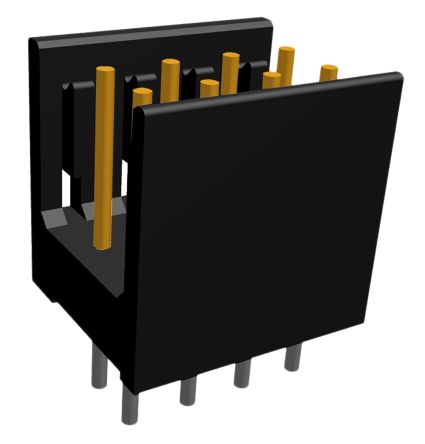 TE Connectivity AMPMODU MOD II Leiterplatten-Stiftleiste Gerade, 8-polig / 2-reihig, Raster 2.54mm, Platine-Platine,