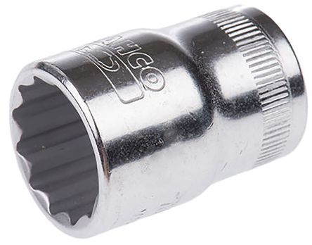 Bahco 1/2 In Drive 12mm Standard Socket, 12 Point, 38 Mm Overall Length