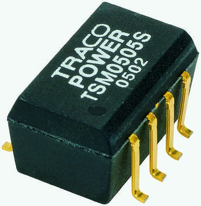 TRACOPOWER TSM DC/DC-Wandler 1W 12 V Dc IN, ±15V Dc OUT / ±30mA 1kV Dc Isoliert