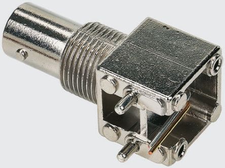 TE Connectivity Buchse Koaxialsteckverbinder BNC-Steckverbinder, PCB,, 50Ω Mit Trennwand, Gewinkelt