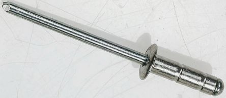 Pop Rivets Blind Niet, Ø 3.2mm X 8mm, Silber, Aluminium, 3.4mm Aus Stahl, Min. 3.2mm, Max. 4.8mm
