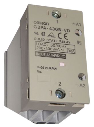 Omron G3PA Series Solid State Relay, 30 A Load, Panel Mount, 440 V Load, 30 V Control