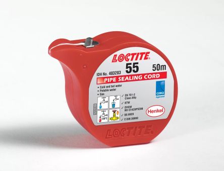 Henkel Sellador De Roscas Loctite 55, Encapsulado De 50 M, Sellado De Roscas