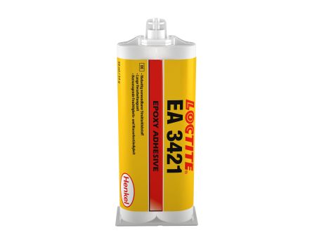 Loctite Adhesivo Epoxi Transparente ámbar Hysol 3421, Cartucho Doble De 50 Ml, Cura 240 Min.