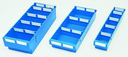 Linpac Storage Systems Bac De Rangement Bleu En PP, 80mm X 188mm X 400mm