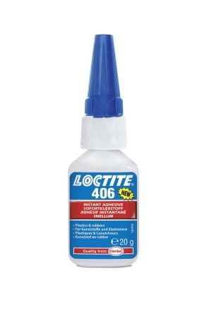 Loctite 406 Sekundenkleber Cyanacrylat Flüssig Transparent, Flasche 20 G