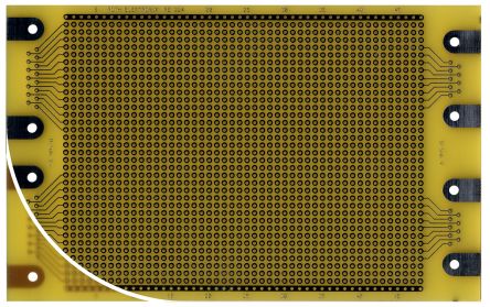 Roth Elektronik FR4 Europlatine, Epoxid Glasfaser-Laminat 1, 160 X 100 X 1.5mm 35μm, PCB-Bohrung 1mm, Raster 2,54mm 48
