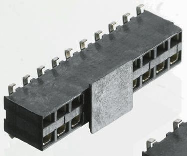 TE Connectivity AMPMODU HV100 Leiterplattenbuchse Gerade 4-polig / 2-reihig, Raster 2.54mm