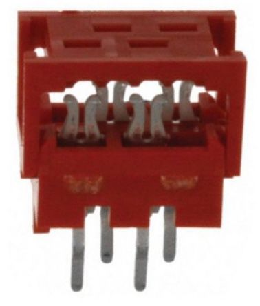 TE Connectivity Micro-MaTch IDC-Steckverbinder Stecker,, 4-polig / 2-reihig, Raster 1.27mm