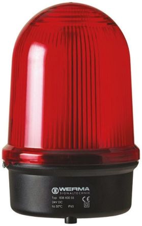 Werma BM 280, LED Rundum Signalleuchte Rot, 24 V Dc, Ø 142mm X 218mm