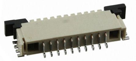 TE Connectivity FPC, SMD FPC-Steckverbinder, Buchse, 10-polig / 1-reihig, Raster 1mm Lötanschluss
