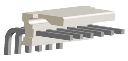 TE Connectivity MTA-156 Leiterplatten-Stiftleiste Gewinkelt, 6-polig / 1-reihig, Raster 3.96mm, Kabel-Platine,