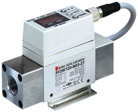 SMC Controlador De Caudal Con Display LED, 2 → 16 L/min, Para Tuberías De 1/2 Pulgadas, Con Salida PNP, 12