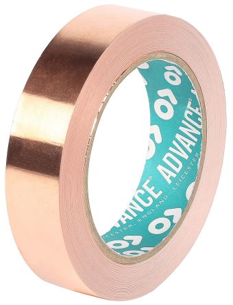 Advance Tapes AT525 Metallband Kupferband Nichtleitend, Stärke 0.035mm, 25mm X 33m, -20°C Bis +155°C, Haftung 4,5 N/cm