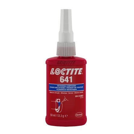 Henkel Retenedor Loctite 641 De Color Amarillo, Botella De 50 Ml